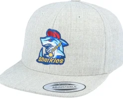 Kids Sharkies Heather Grey Snapback - Kiddo Cap
