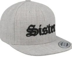Kids Sister Old English 3d Heather Grey Snapback - Kiddo Cap