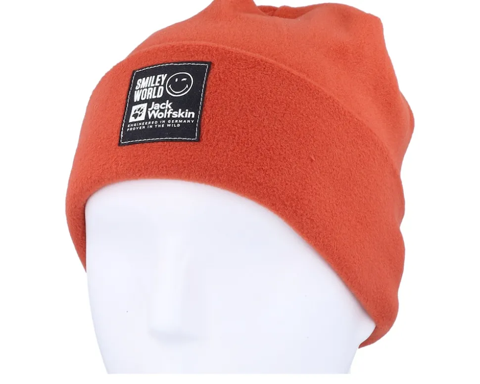 Kids Smileyworld Teen Beanie Intense Rust Cuff - Jack Wolfskin