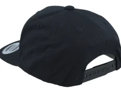 Kids Smiling Teddy Patch Black Snapback - Kiddo Cap