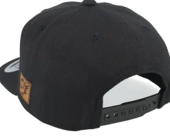 Kids Soccer Football Engraved Patch Black Snapback - Kiddo Cap