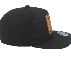 Kids Soccer Football Engraved Patch Black Snapback - Kiddo Cap