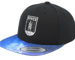 Kids Space Rocket Logo Black/Space Snapback - Kiddo Cap