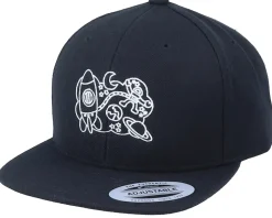 Kids Space Scene Black Snapback - Kiddo Cap