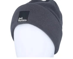 Kids Spirit Fleece Beanie Youth Phantom Cuff - Jack Wolfskin