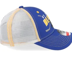 Kids St. Louis Blues Lockup Meshback Blue/White/Yellow Trucker - Outerstuff