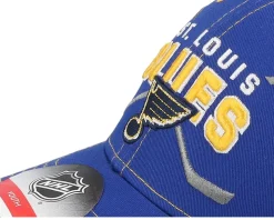 Kids St. Louis Blues Lockup Meshback Blue/White/Yellow Trucker - Outerstuff