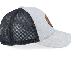 Kids Stegosaurus Patch Heather Grey/Black Trucker - Kiddo Cap