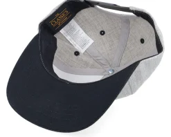 Kids Stegosaurus Patch Heather Grey/Black Snapback - Kiddo Cap