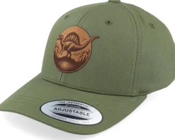 Kids Stegosaurus Patch Olive Adjustable - Kiddo Cap