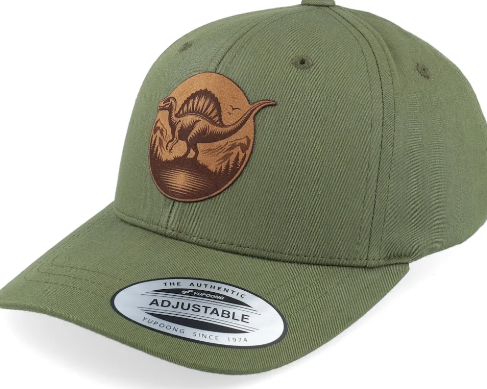 Kids Stegosaurus Patch Olive Adjustable - Kiddo Cap