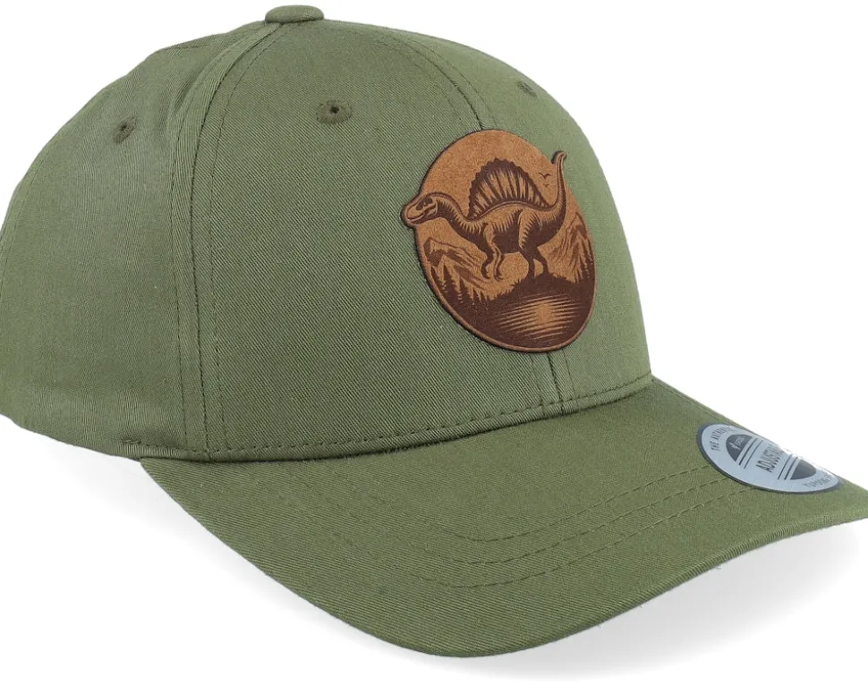 Kids Stegosaurus Patch Olive Adjustable - Kiddo Cap
