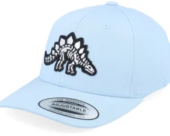 Kids Stegosaurus Skeleton Patch Carolina Blue Adjustable - Kiddo Cap