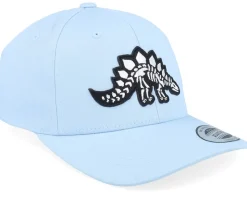 Kids Stegosaurus Skeleton Patch Carolina Blue Adjustable - Kiddo Cap