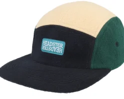 Kids Strata Black/Beuge/Green 5-Panel - Headster
