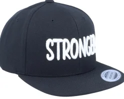 Kids Stronger 3D Black Snapback - Kiddo Cap