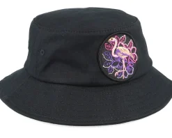 Kids Summer Flamingo Black Bucket - Kiddo Cap