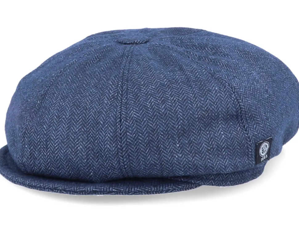 Kids Theodor Jr. Herringbone Blue Flat Cap - CTH Ericson