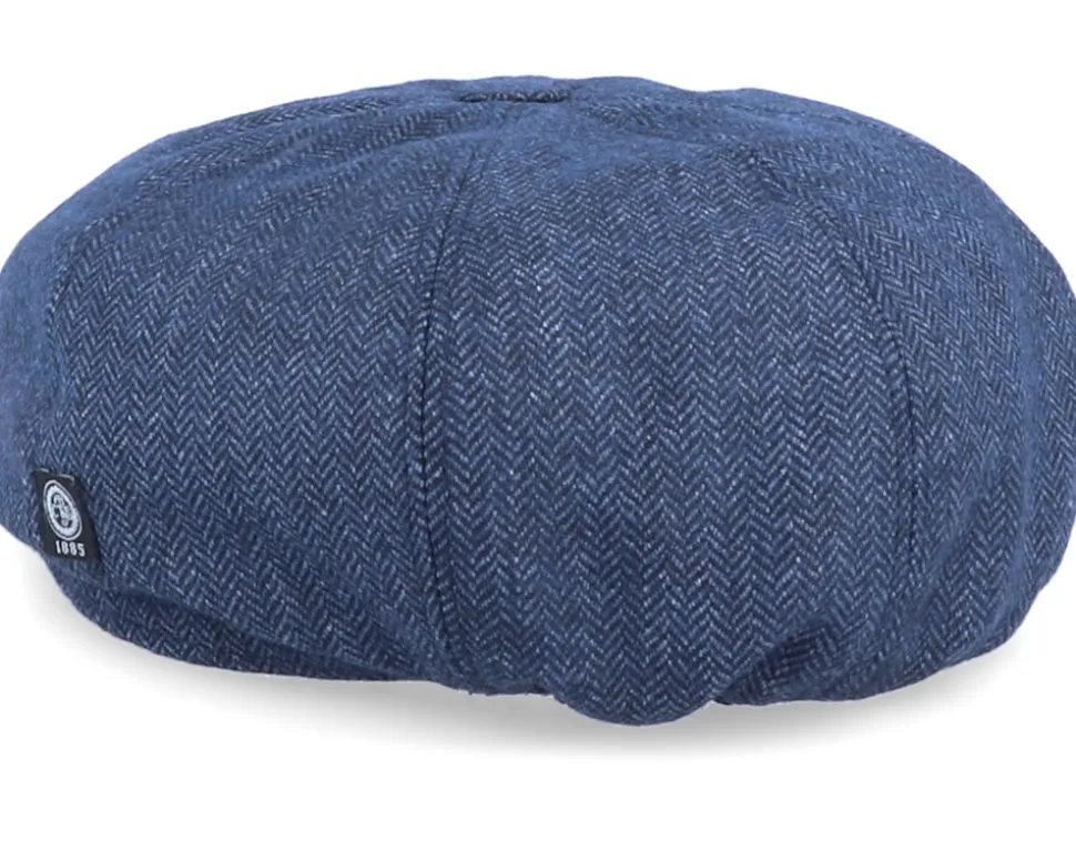 Kids Theodor Jr. Herringbone Blue Flat Cap - CTH Ericson