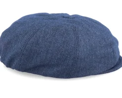 Kids Theodor Jr. Herringbone Blue Flat Cap - CTH Ericson
