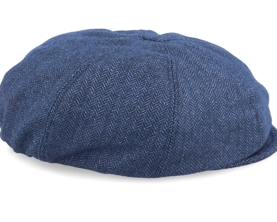 Kids Theodor Jr. Herringbone Blue Flat Cap - CTH Ericson