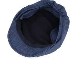 Kids Theodor Jr. Herringbone Blue Flat Cap - CTH Ericson