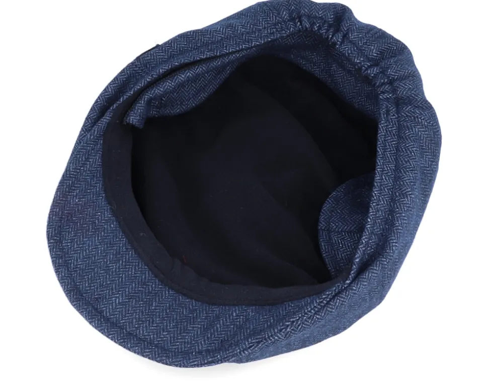 Kids Theodor Jr. Herringbone Blue Flat Cap - CTH Ericson