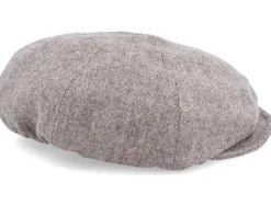 Kids Theodor Jr. Herringbone Brown Flat Cap - CTH Ericson