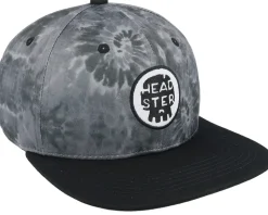 Kids Tie Dye Black Snapback - Headster