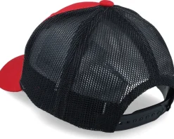 Kids Tiger On Clouds Patch Scarlet/Black Trucker - Kiddo Cap