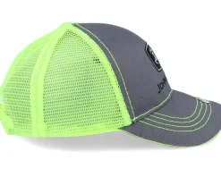 Kids Toddler Hi Viz Charcoal/Green Trucker - John Deere