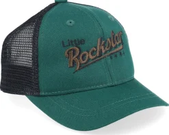 Kids Toddler Little Rockstar Dark Green/Black Trucker - Kiddo Cap