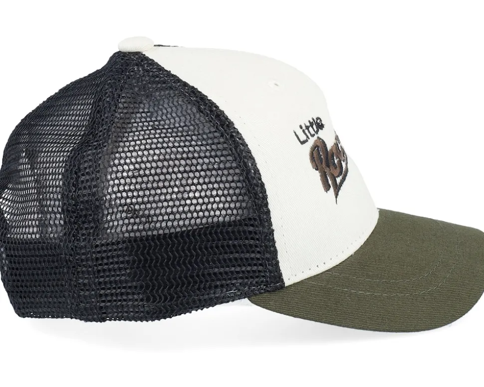 Kids Toddler Little Rockstar Ivory/Black/Dark Mash Trucker - Kiddo Cap