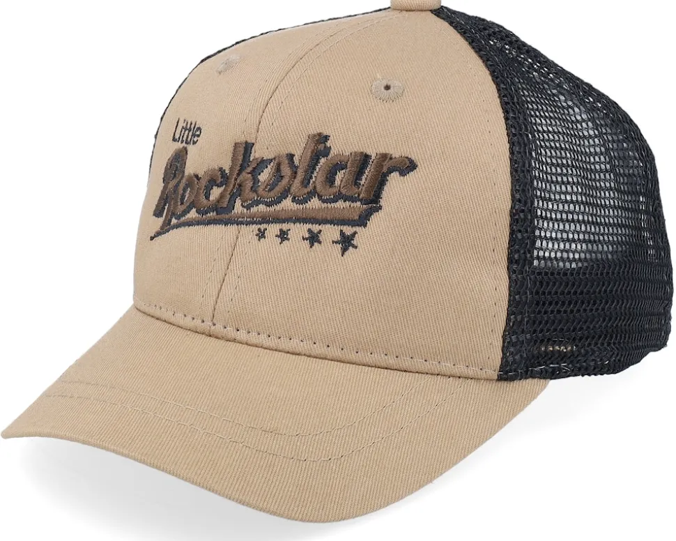 Kids Toddler Little Rockstar Caramel/Black Trucker - Kiddo Cap