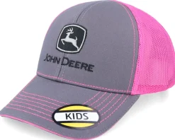 Kids Toddler Neon Charcoal/Pink Trucker - John Deere