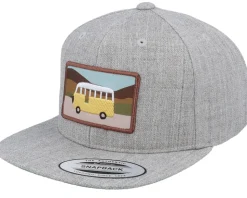 Kids Toot Toot Patch Heather Grey Snapback - Kiddo Cap