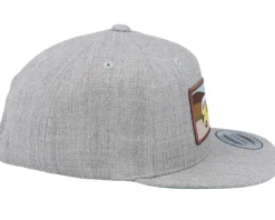 Kids Toot Toot Patch Heather Grey Snapback - Kiddo Cap