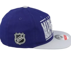 Kids Toronto Maple Leafs Logo Flatbrim Cap Blue/Grey Snapback - Outerstuff