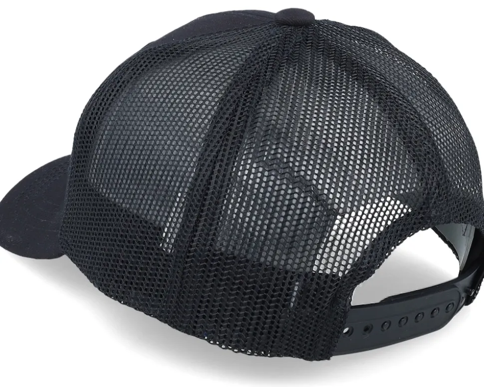 Kids Tractor And Clouds Patch Light Black Trucker - Kiddo Cap