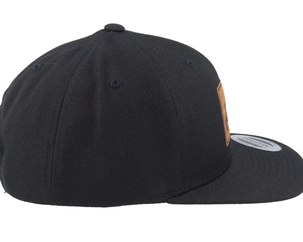 Kids Tractor Engraved Patch Black Snapback - Kiddo Cap