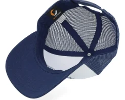 Kids Tractor Outline White/Navy Trucker - Kiddo Cap