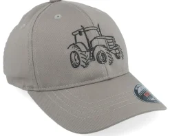 Kids Tractor Outline Wooly Combed Grey Flexfit - Kiddo Cap