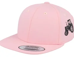 Kids Tractor Side Pink Snapback - Kiddo Cap