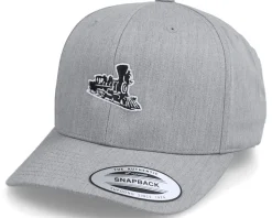 Kids Train Locomotive Heather Grey Adjustable - Kiddo Cap