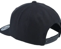 Kids T-rex Blue Patch Black/Black Snapback - Kiddo Cap