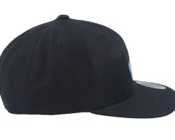 Kids T-rex Blue Patch Black/Black Snapback - Kiddo Cap