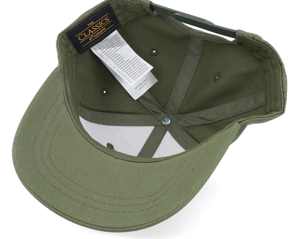 Kids T-rex Dino Brown Patch Olive Adjustable - Kiddo Cap