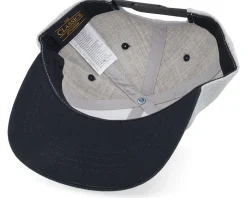 Kids T-rex Dino Brown Patch Heather Grey/Black Snapback - Kiddo Cap