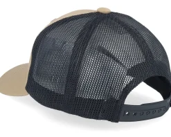 Kids T-rex Dino Caramel/Black Trucker - Kiddo Cap