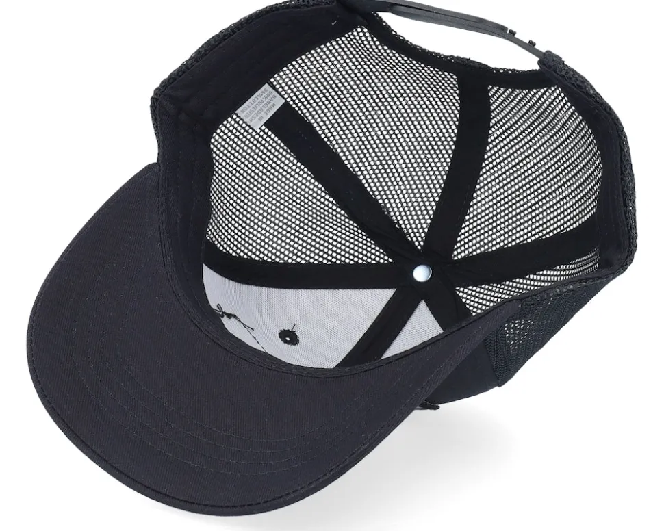 Kids T-rex Dino Patch Black Trucker - Kiddo Cap